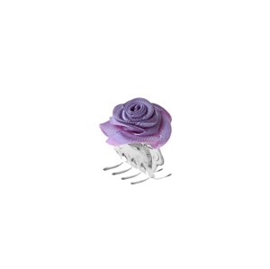 POSLEDNÉ 2ks: Ozdobný štipec do vlasov, s ružičkou Malý fialový, 1 ks