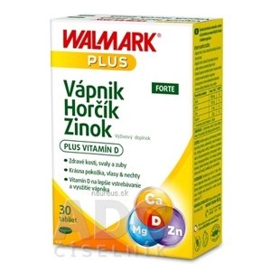 WALMARK, a.s. WALMARK Vápnik Horčík Zinok FORTE tbl (inov.2019) 1x30 ks 30 ks