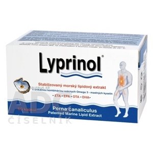 Pharmalink International GmbH LYPRINOL Omega 3 (ETA, EPA, OTA, DHA) cps (a 50 mg Perna Canaliculus ucinnej zlozky v 1 cps) stabilizovaný morský lipidový extrakt 1x60 ks 60 ks