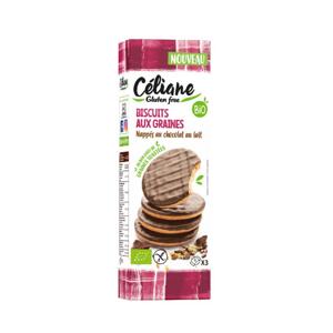 Celiane glutenfree Celiane bezlepkové sušienky so zmesou semienok máčené v mliečnej čokoláde 150 g